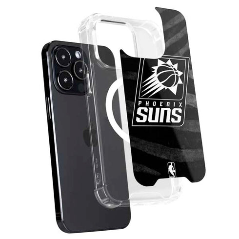 NBA Phoenix Suns Black Animal Print iPhone 15 Pro MagSafe Case