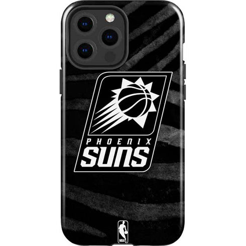 NBA Phoenix Suns Black Animal Print iPhone 15 Pro Max Impact Case