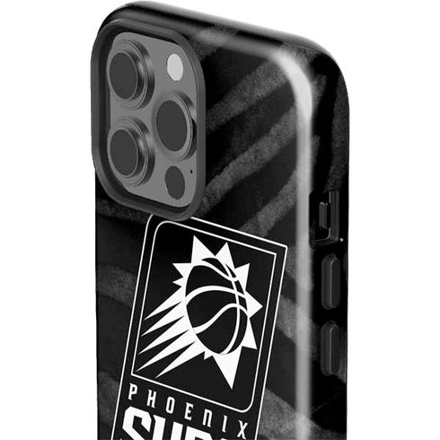 NBA Phoenix Suns Black Animal Print iPhone 15 Pro Max Impact Case