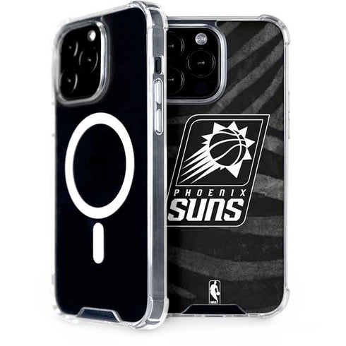 NBA Phoenix Suns Black Animal Print iPhone 15 Pro Max MagSafe Case