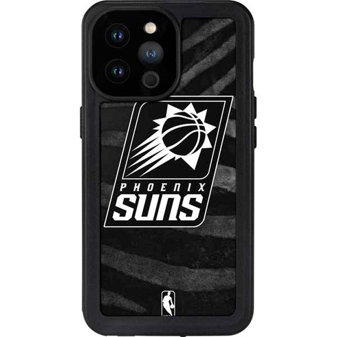 NBA Phoenix Suns Black Animal Print iPhone 14 Pro Max Waterproof Case