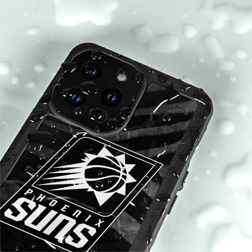 NBA Phoenix Suns Black Animal Print iPhone 14 Pro Max Waterproof Case