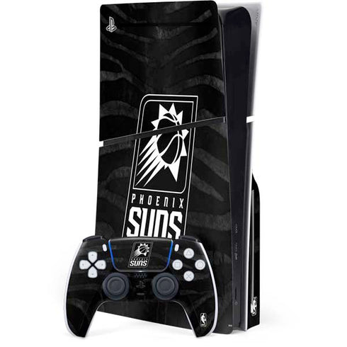 NBA Phoenix Suns Black Animal Print PS5 Slim Disk Bundle Skin