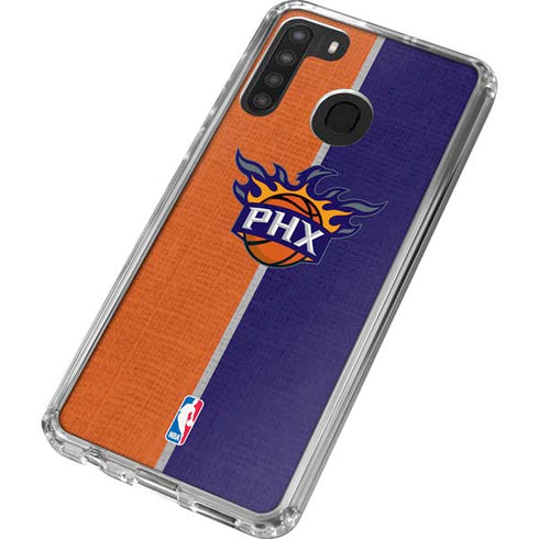 NBA Phoenix Suns Canvas Galaxy A21 Clear Case