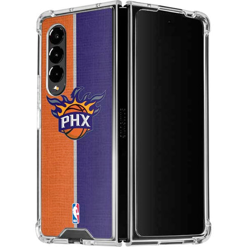 NBA Phoenix Suns Canvas Galaxy Z Fold4 5G Clear Case