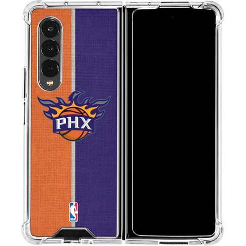 NBA Phoenix Suns Canvas Galaxy Z Fold4 5G Clear Case