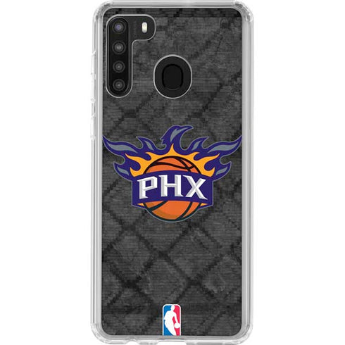 NBA Phoenix Suns Dark Rust Galaxy A21 Clear Case