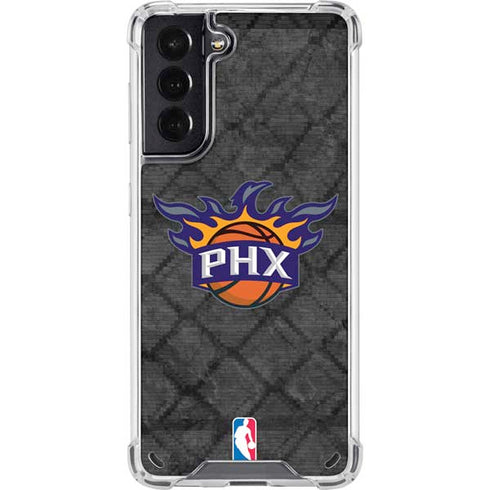 NBA Phoenix Suns Dark Rust Galaxy S21 5G Clear Case