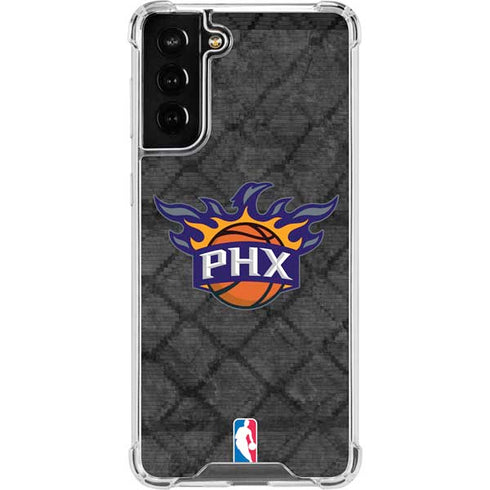 NBA Phoenix Suns Dark Rust Galaxy S21 FE Clear Case
