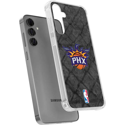 NBA Phoenix Suns Dark Rust Galaxy S24 Plus Clear Case