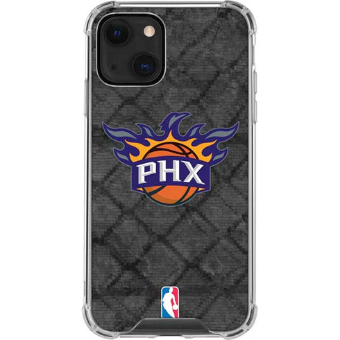 NBA Phoenix Suns Dark Rust iPhone 15 Plus Clear Case