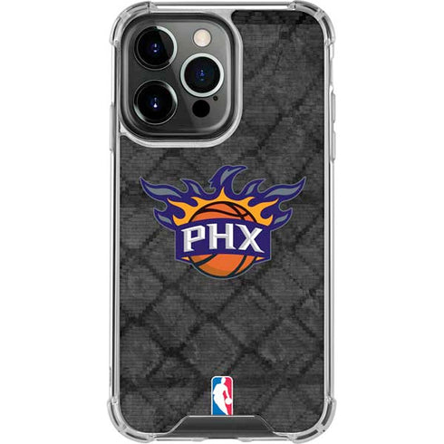 NBA Phoenix Suns Dark Rust iPhone 15 Pro Clear Case