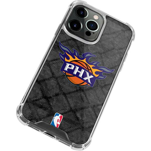 NBA Phoenix Suns Dark Rust iPhone 14 Pro Clear Case