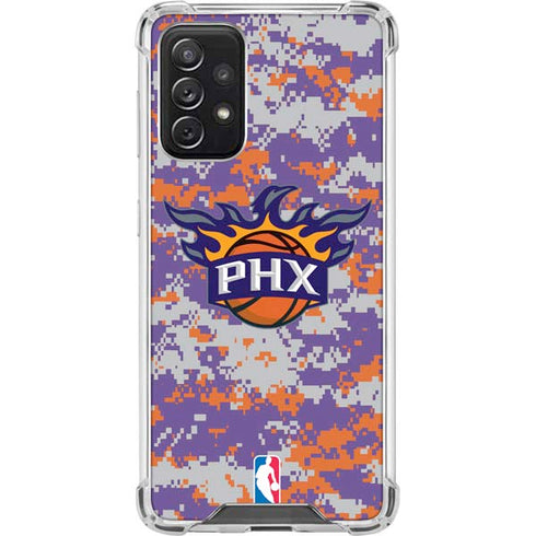 NBA Phoenix Suns Digi Camo Galaxy A72 5G Clear Case