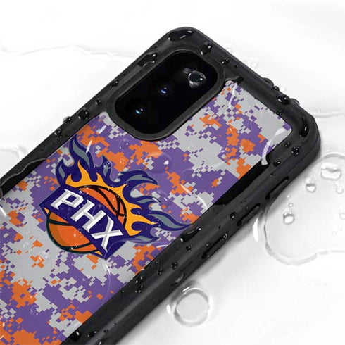 NBA Phoenix Suns Digi Camo Galaxy S20 Waterproof Case