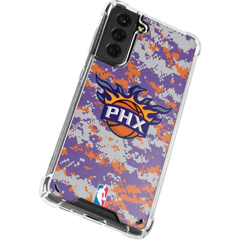 NBA Phoenix Suns Digi Camo Galaxy S21 5G Clear Case