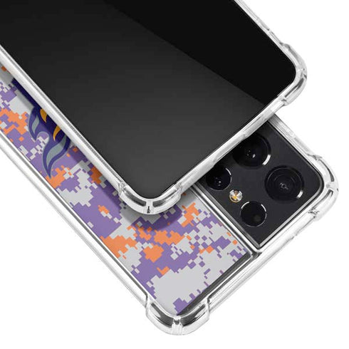 NBA Phoenix Suns Digi Camo Galaxy S21 Ultra 5G Clear Case