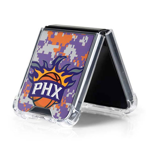 NBA Phoenix Suns Digi Camo Galaxy Z Flip5 5G Clear Case