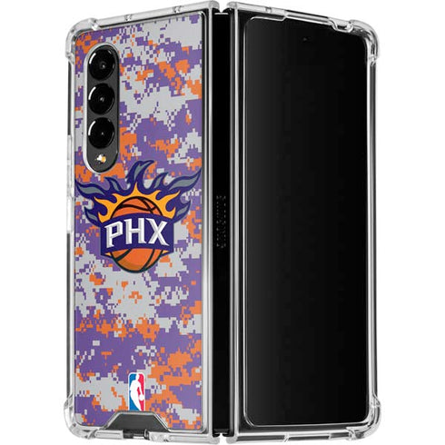 NBA Phoenix Suns Digi Camo Galaxy Z Fold4 5G Clear Case