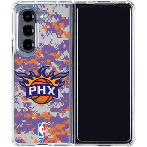 NBA Phoenix Suns Digi Camo Galaxy Z Fold5 5G Clear Case