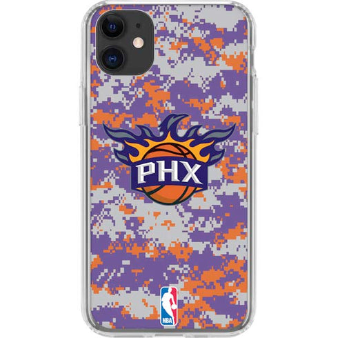 NBA Phoenix Suns Digi Camo iPhone 11 Clear Case