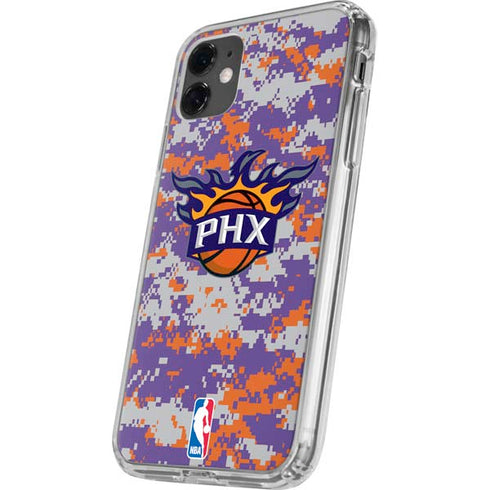 NBA Phoenix Suns Digi Camo iPhone 11 Clear Case