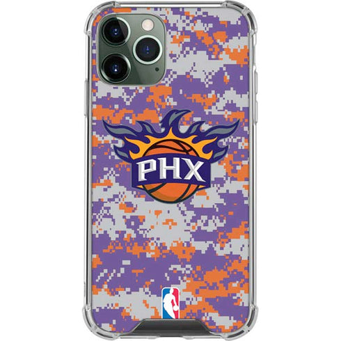 NBA Phoenix Suns Digi Camo iPhone 12 Pro Clear Case