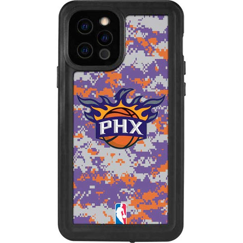 NBA Phoenix Suns Digi Camo iPhone 12 Pro Waterproof Case