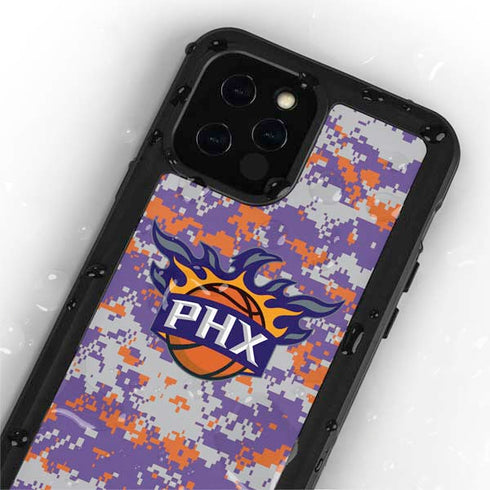 NBA Phoenix Suns Digi Camo iPhone 12 Pro Waterproof Case