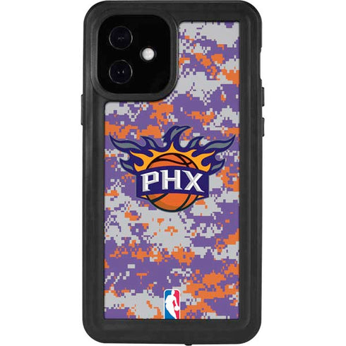 NBA Phoenix Suns Digi Camo iPhone 12 Waterproof Case