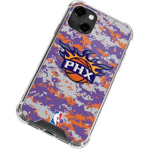 NBA Phoenix Suns Digi Camo iPhone 13 Clear Case