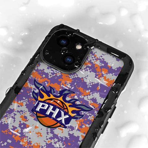 NBA Phoenix Suns Digi Camo iPhone 13 Mini Waterproof Case