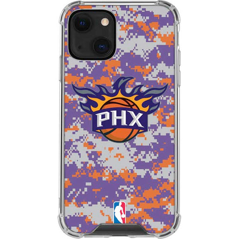 NBA Phoenix Suns Digi Camo iPhone 14 Clear Case