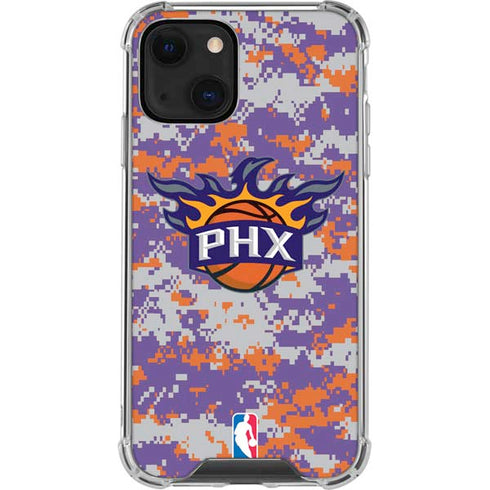 NBA Phoenix Suns Digi Camo iPhone 15 Plus Clear Case