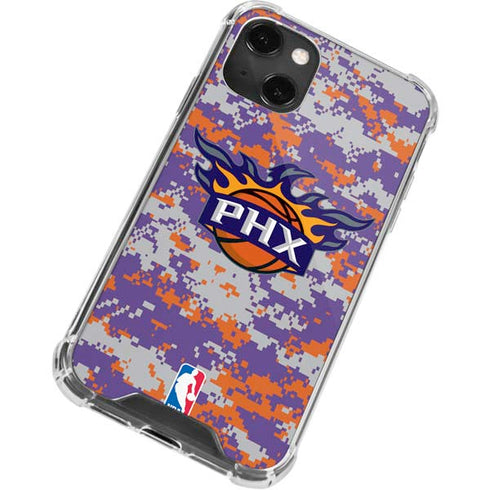 NBA Phoenix Suns Digi Camo iPhone 15 Plus Clear Case