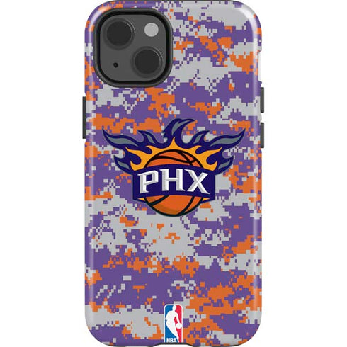 NBA Phoenix Suns Digi Camo iPhone 15 Impact Case