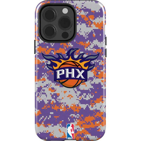 NBA Phoenix Suns Digi Camo iPhone 15 Pro Impact Case
