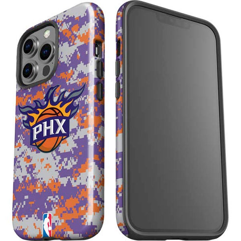 NBA Phoenix Suns Digi Camo iPhone 14 Pro Impact Case