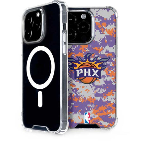 NBA Phoenix Suns Digi Camo iPhone 15 Pro MagSafe Case