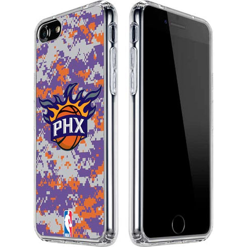 NBA Phoenix Suns Digi Camo iPhone SE (2nd & 3rd Gen) Clear Case