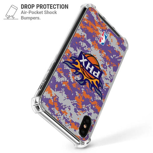 NBA Phoenix Suns Digi Camo iPhone XS Max Clear Case