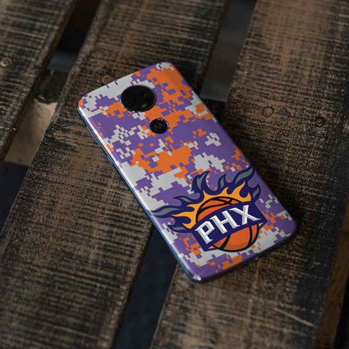 NBA Phoenix Suns Digi Camo Moto E5 Plus Skin