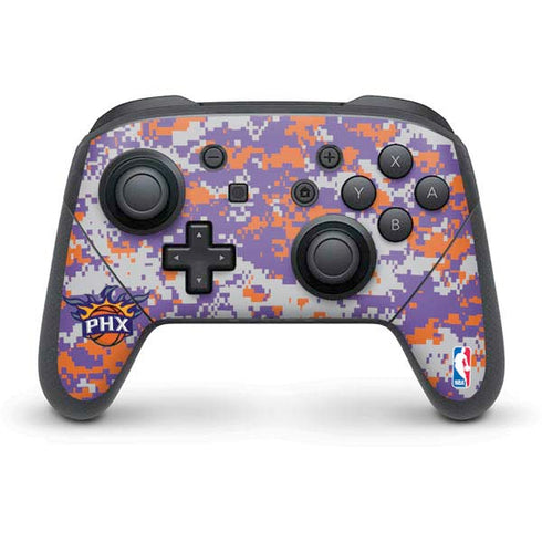 NBA Phoenix Suns Digi Camo Nintendo Switch Pro Controller Skin