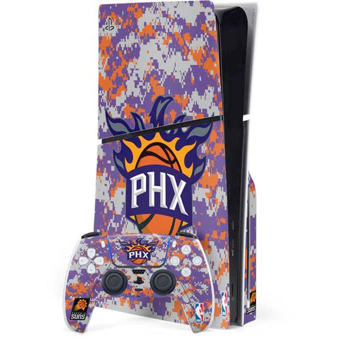 NBA Phoenix Suns Digi Camo PS5 Slim Disk Bundle Skin