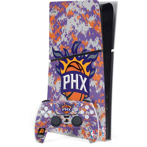 NBA Phoenix Suns Digi Camo PS5 Slim Digital Edition Bundle Skin