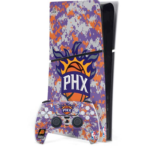NBA Phoenix Suns Digi Camo PS5 Slim Digital Edition Console Skin