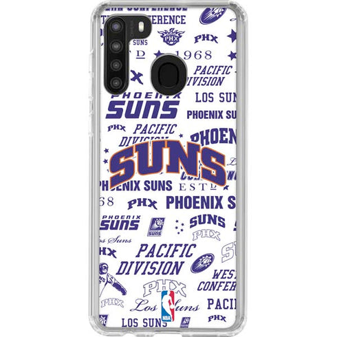 NBA Phoenix Suns Historic Blast Galaxy A21 Clear Case