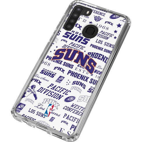 NBA Phoenix Suns Historic Blast Galaxy A21 Clear Case