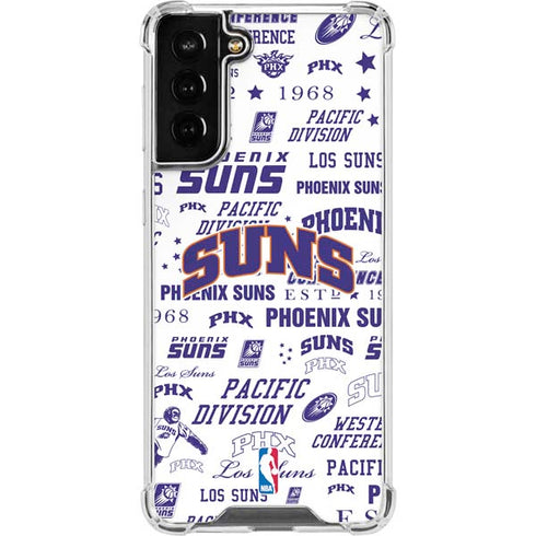 NBA Phoenix Suns Historic Blast Galaxy S21 FE Clear Case