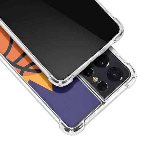 NBA Phoenix Suns Large Logo Galaxy S21 Ultra 5G Clear Case